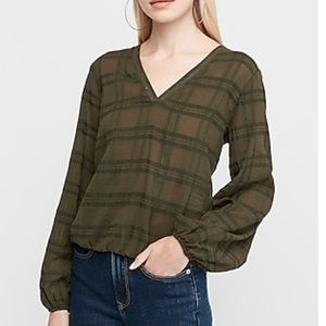 Express Plain Balloon Sleeve Shirt